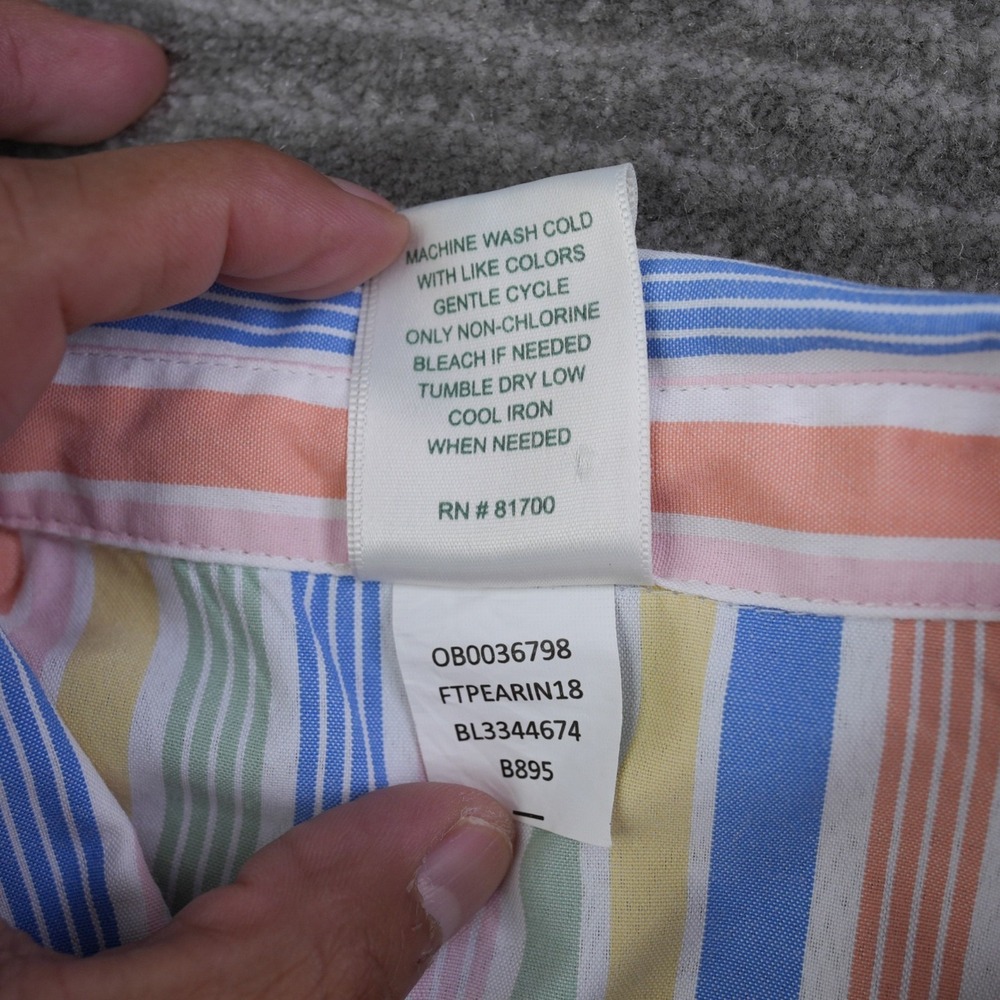 Blair Shirt Women Button Up Colorful Rainbow Striped 3/4 Sleeve Small - Picture 9 of 10
